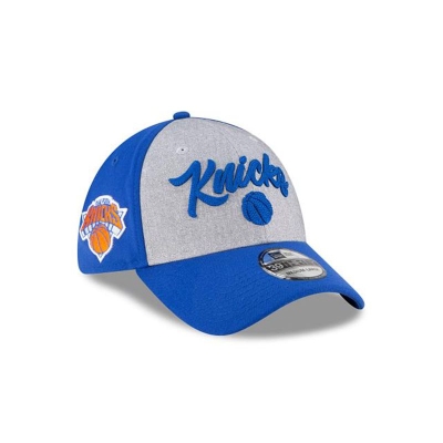 Blue New York Knicks Hat - New Era NBA NBA Draft 39THIRTY Stretch Fit Caps USA2796138